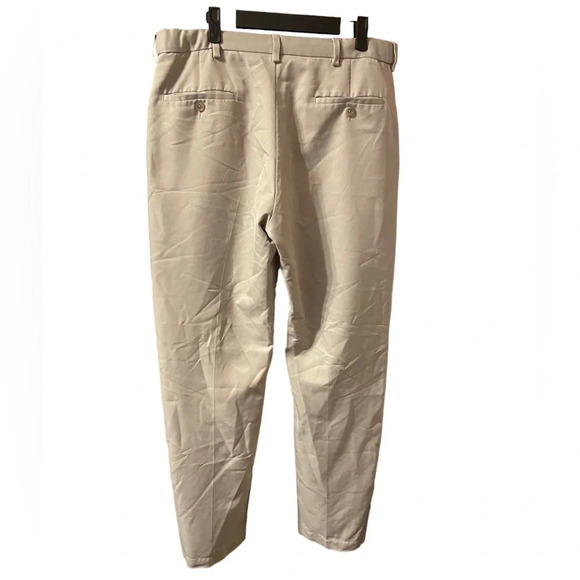 HAGGAR MENS KHAKI TROUSERS - Picture 2 of 4